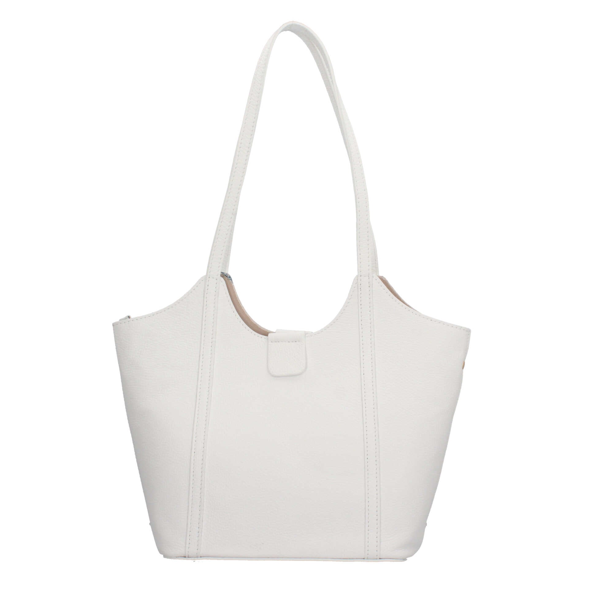Borsa Made in Italy a spalla in vera pelle con linea affusolata