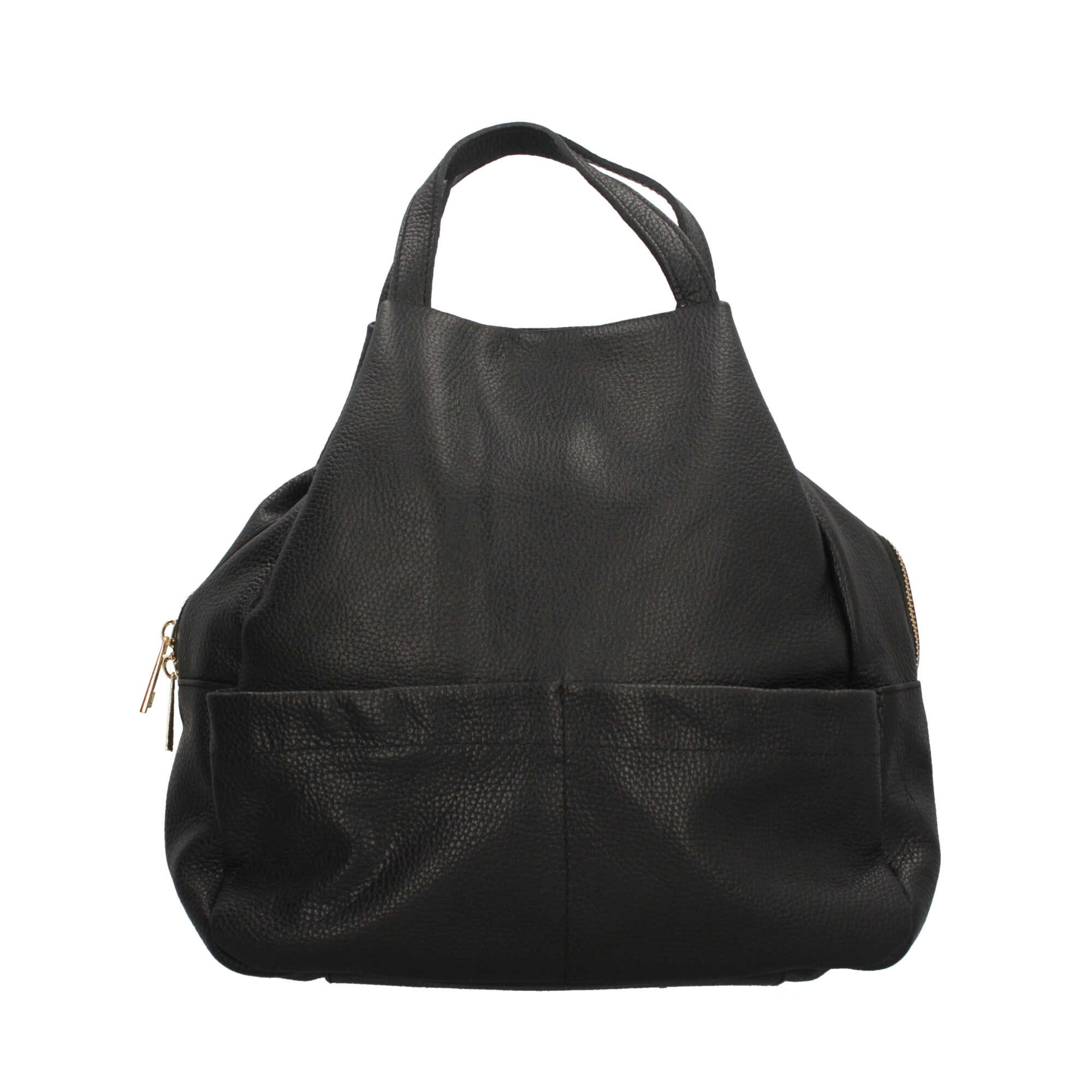 Zaino in pelle con chiusura zip Mde In Italy
