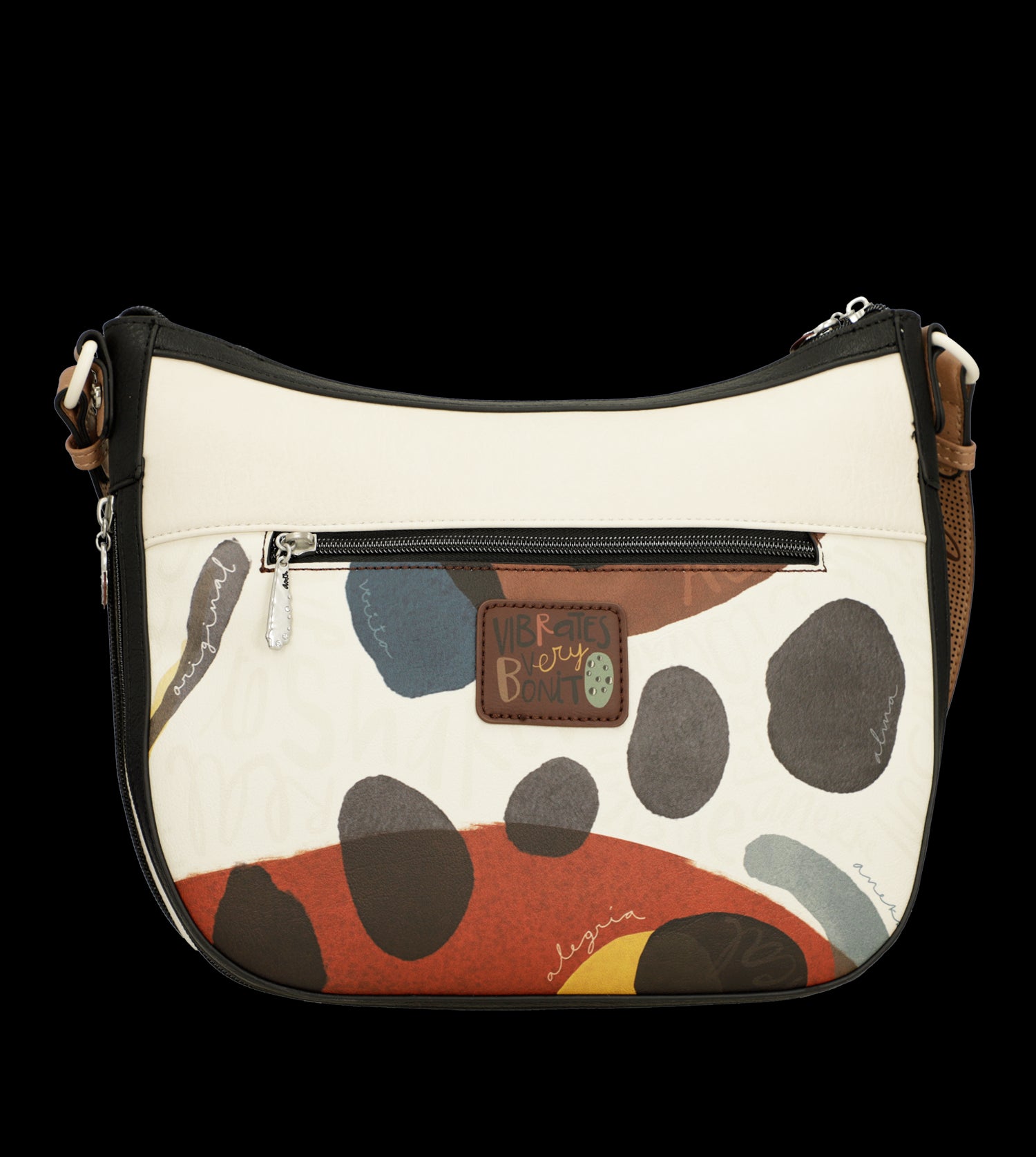 Borsa a tracolla Anekke con design artistico e dettagli unici