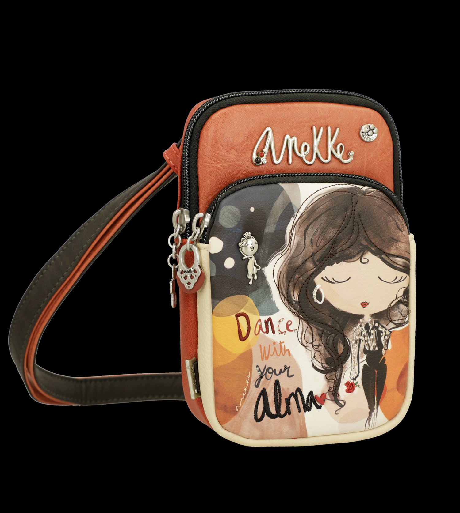 Borsa mini Anekke con tracolla regolabile e design ispirato alla danza