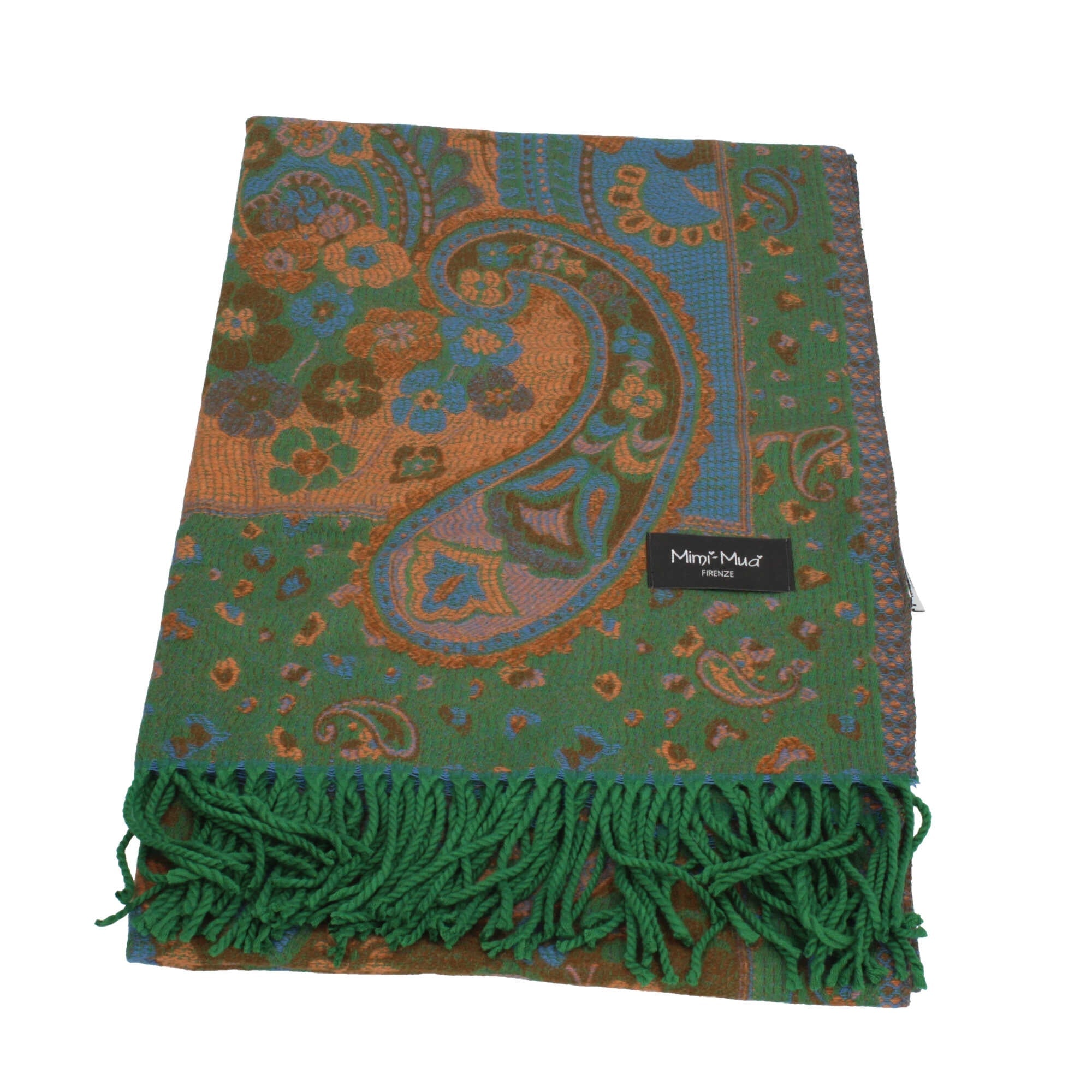 Sciarpa con motivo paisley e frange Mimi Mua
