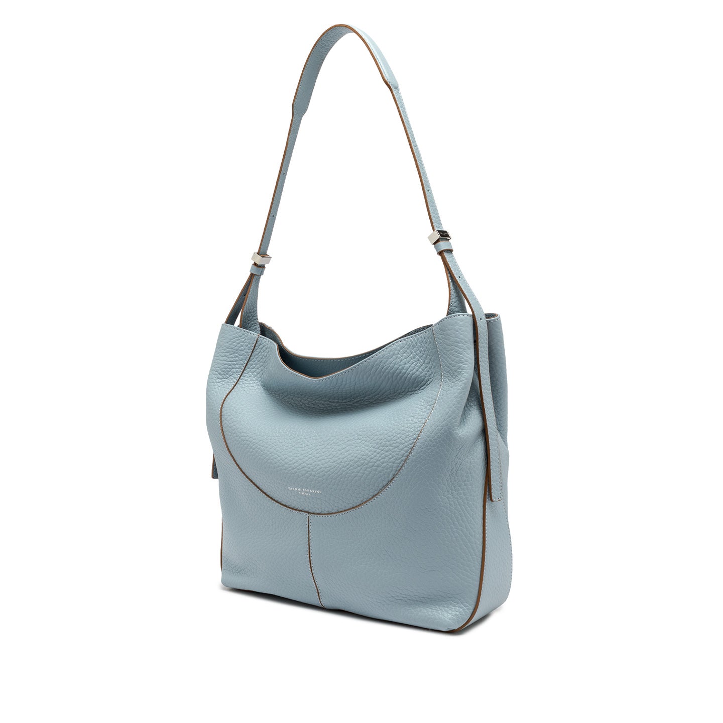 Gianni Chiarini Minerva borsa a spalla in pelle grana maxi con chiusura magnetica