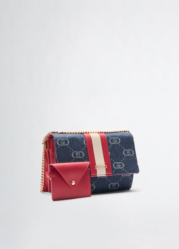 Liu Jo borsa a tracolla in denim con tracolla a catena BLU TU | Giò Fashion