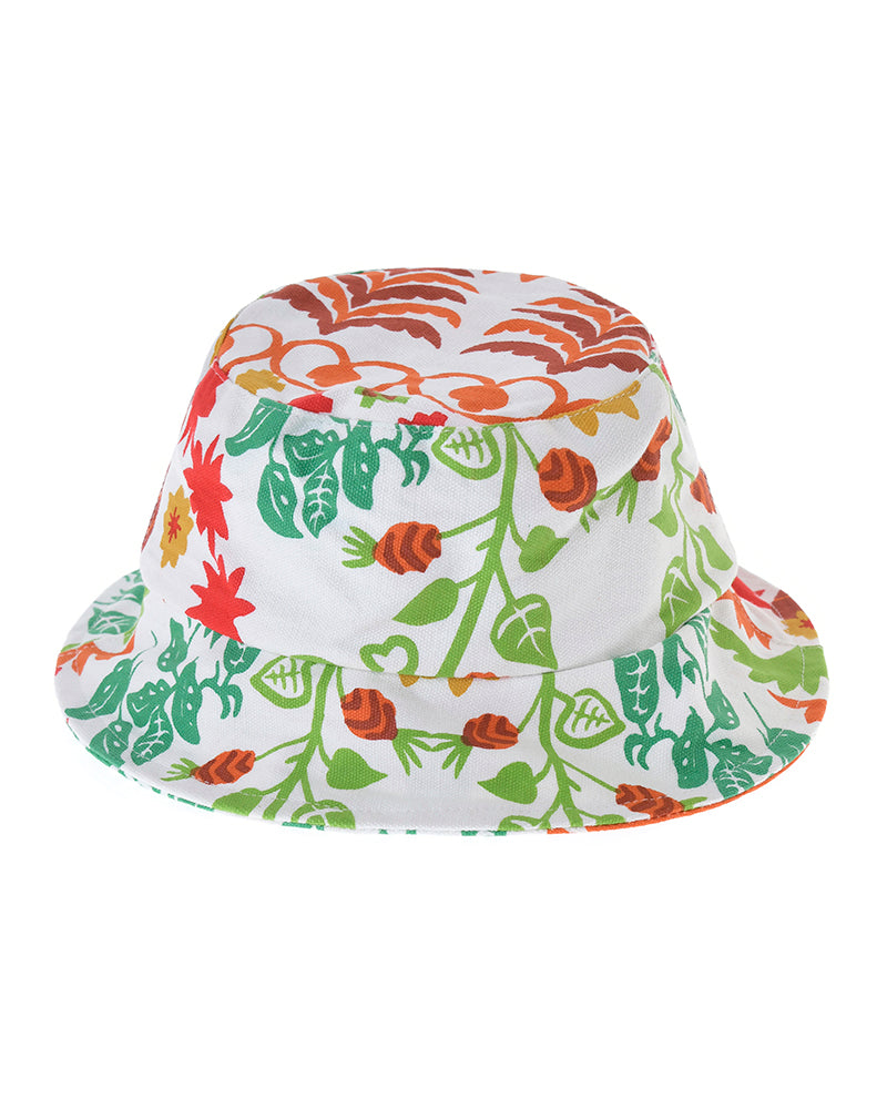 Ble Resort Collection Cappello Multicolore a Secchiello in Tessuto con Carote