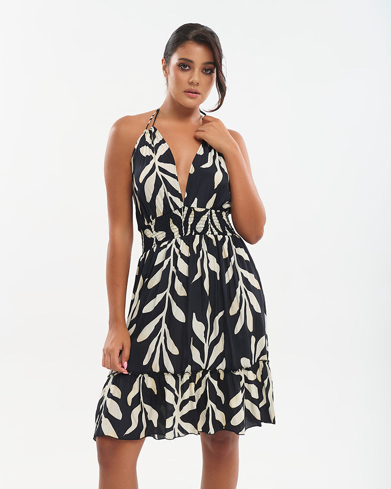Ble Resort Collection Abito Corto Senza Maniche con Dettagli