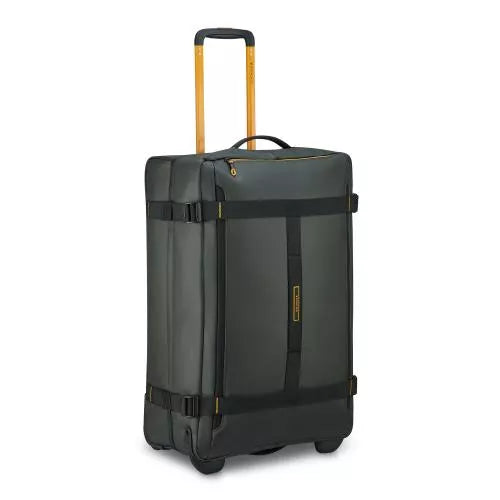 Trolley viaggio capiente con ruote e design resistente multifunzione VERDE M TU | Giò Fashion