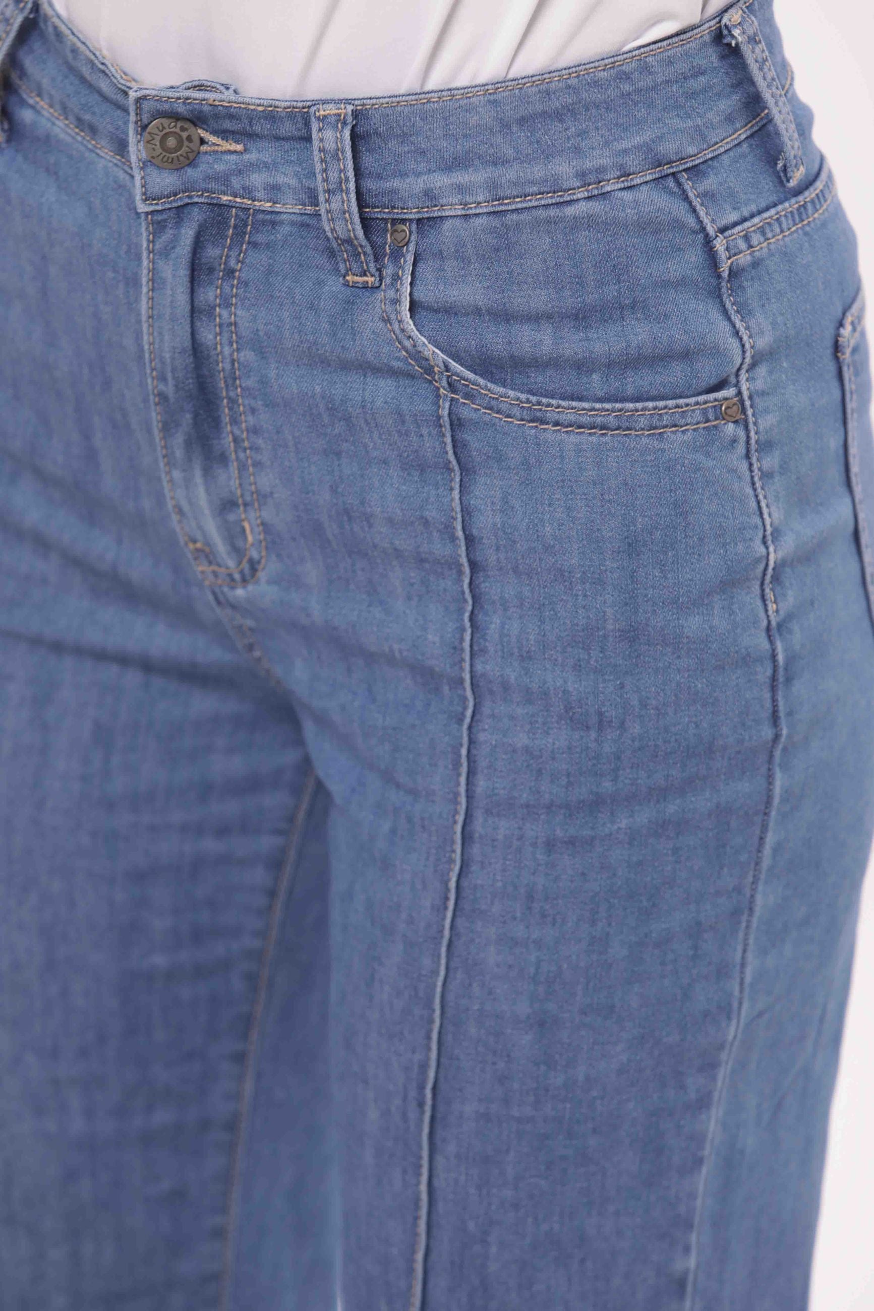 Mimi Mua Pantalone Palazzo in Chambray