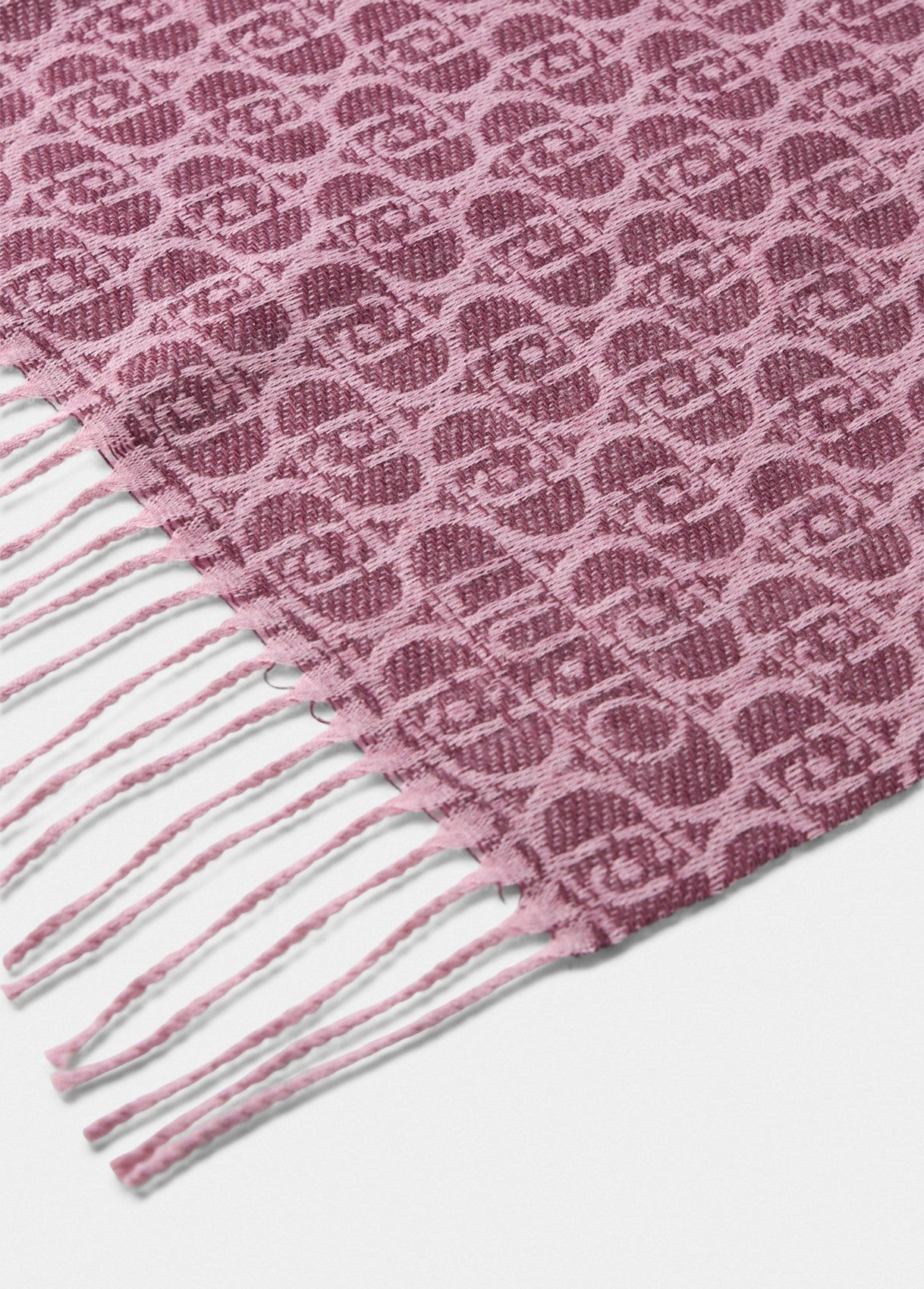 Sciarpa Liu Jo con logo jacquard e frange BORDEAUX TU | Giò Fashion