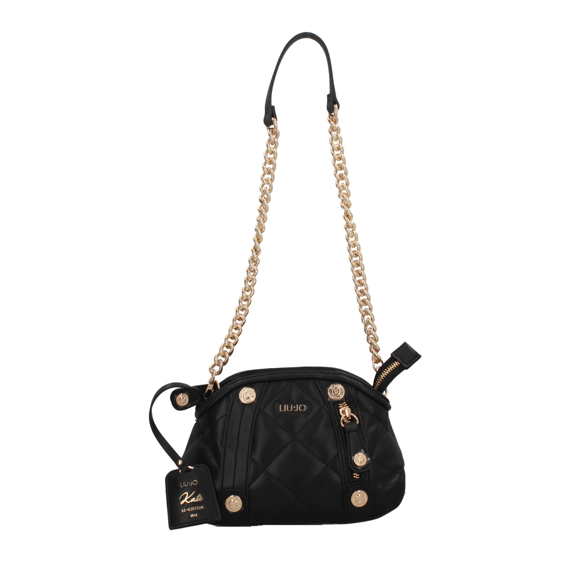 Borsa a Tracolla Donna Liu Jo Kate Re-Edition con Trapuntatura e Catena Nero TU | Giò Fashion
