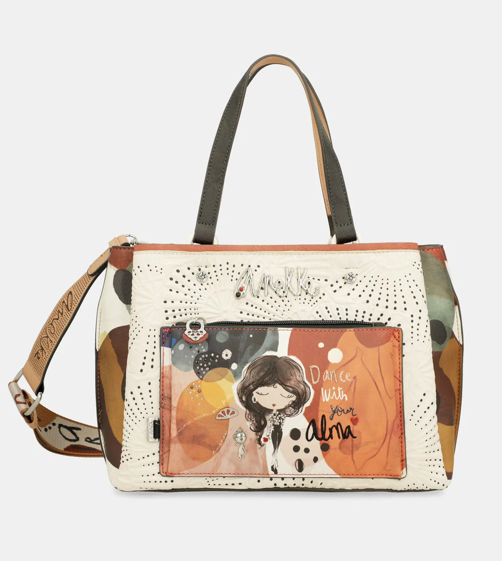 Borsa da bowling Anekke Alma con doppio manico e tracolla Arancione TU | Giò Fashion