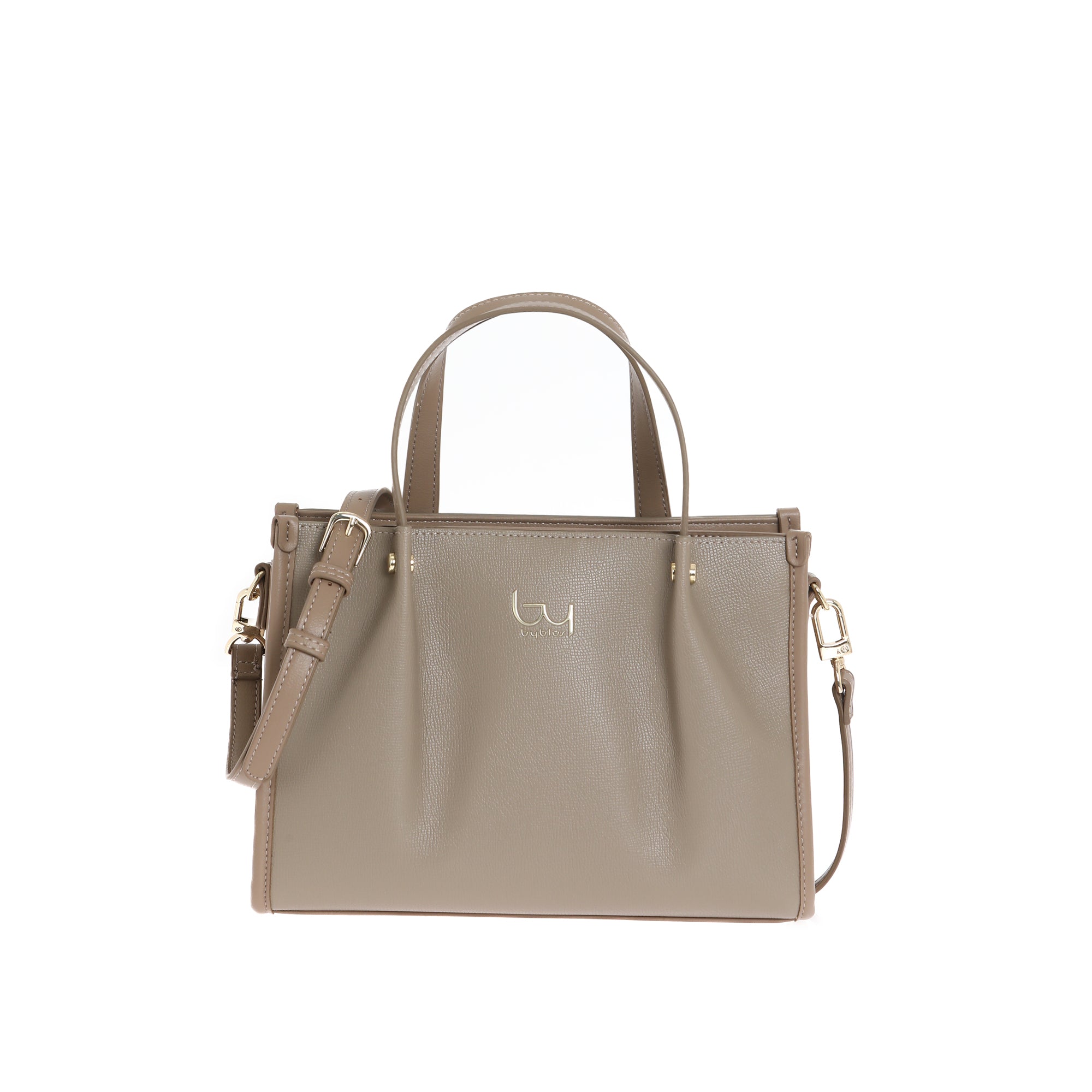 By Byblos borsa a mano con tracolla removibile e logo in metallo Beige TU | Giò Fashion