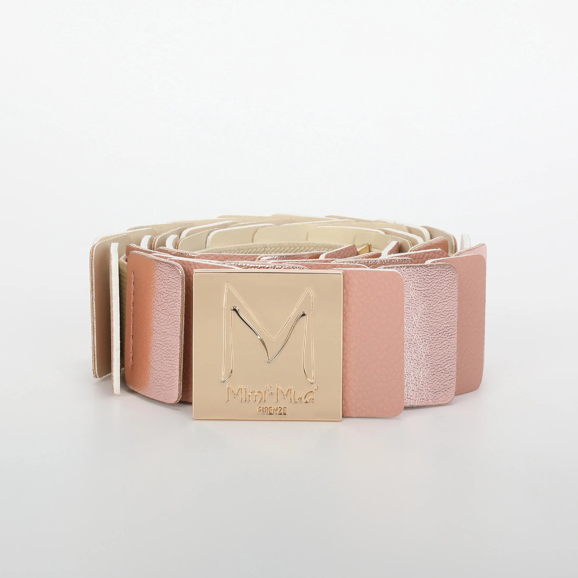 Cintura elasticizzata Mimi Mua con fibbia decorativa Rosa TU | Giò Fashion