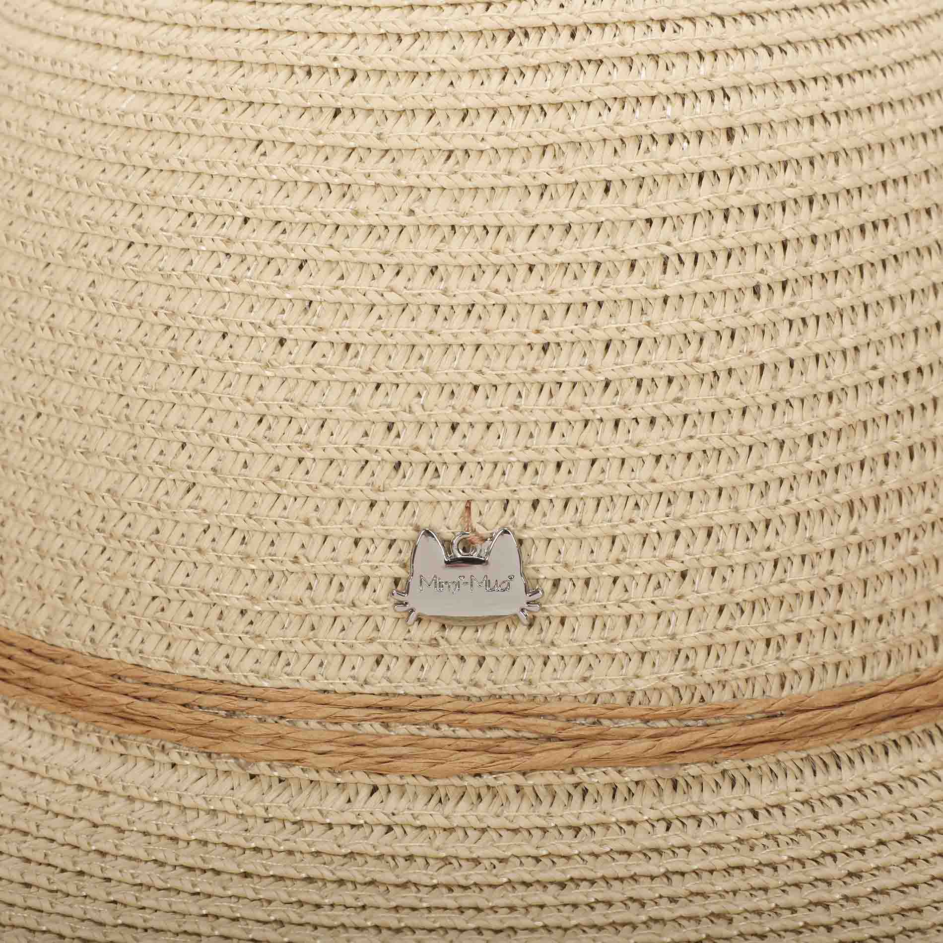 Cappello Mimi Mua a tesa larga con dettagli intrecciati Beige TU | Giò Fashion