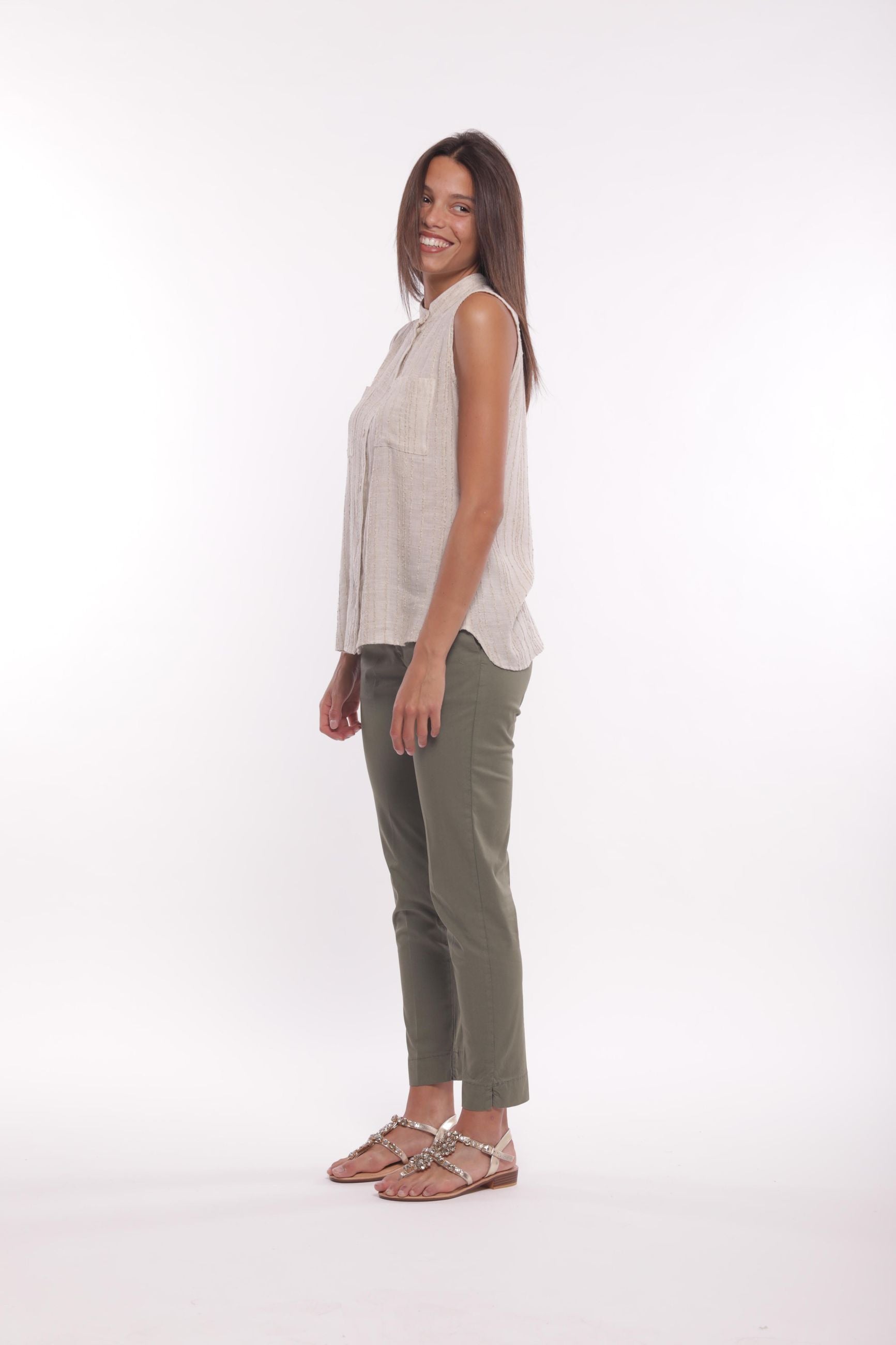 Minimua Pantalone Slim con Polsini Elasticizzati