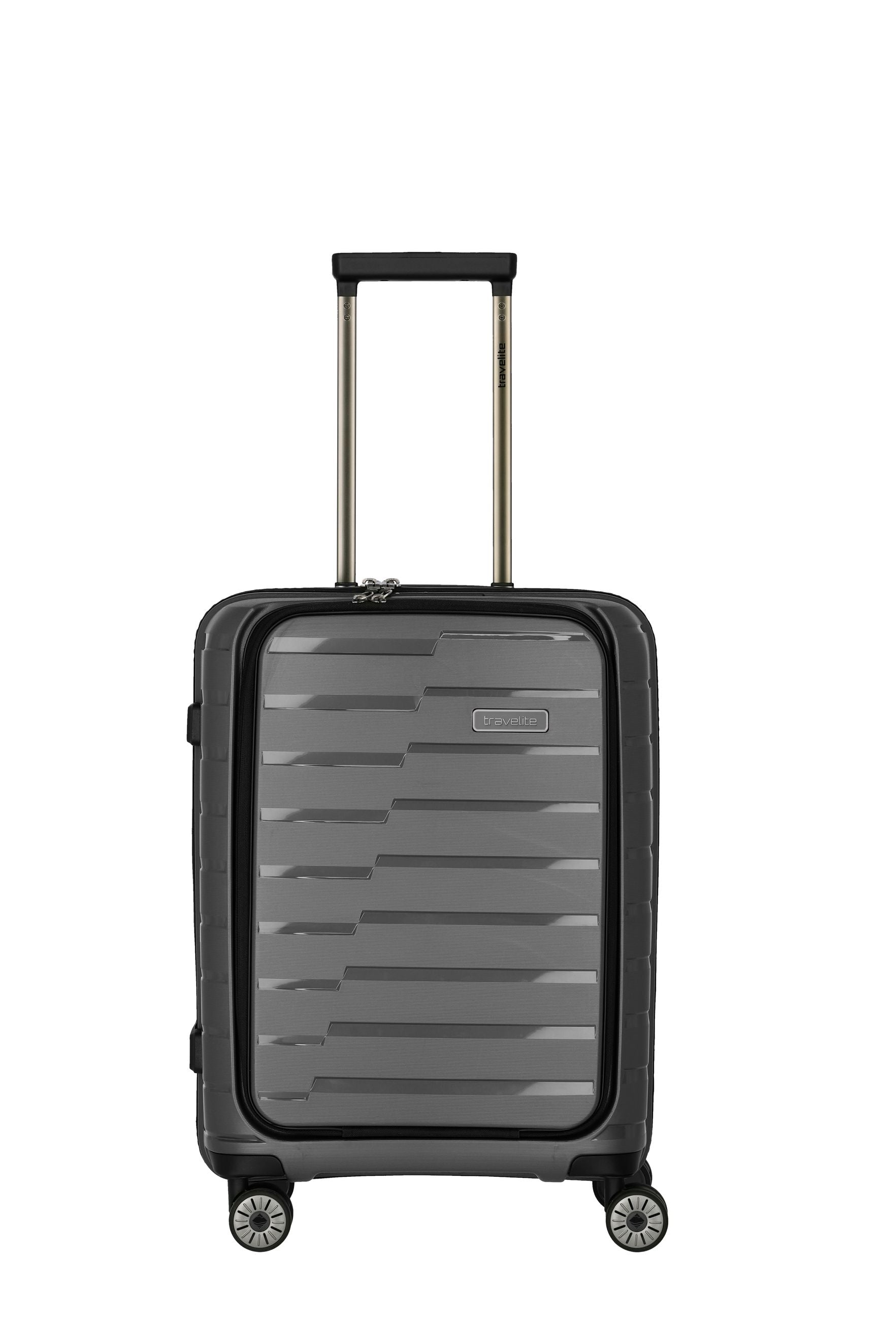Valigia bagaglio a mano Travelite Air Base S+ con tasca frontale e TSA Nero TU | Giò Fashion