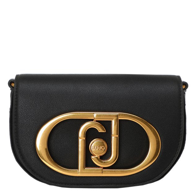 Borsa a mano Liu Jo Better con chiusura a patta e logo in metallo Nero Taglia Unica | Giò Fashion