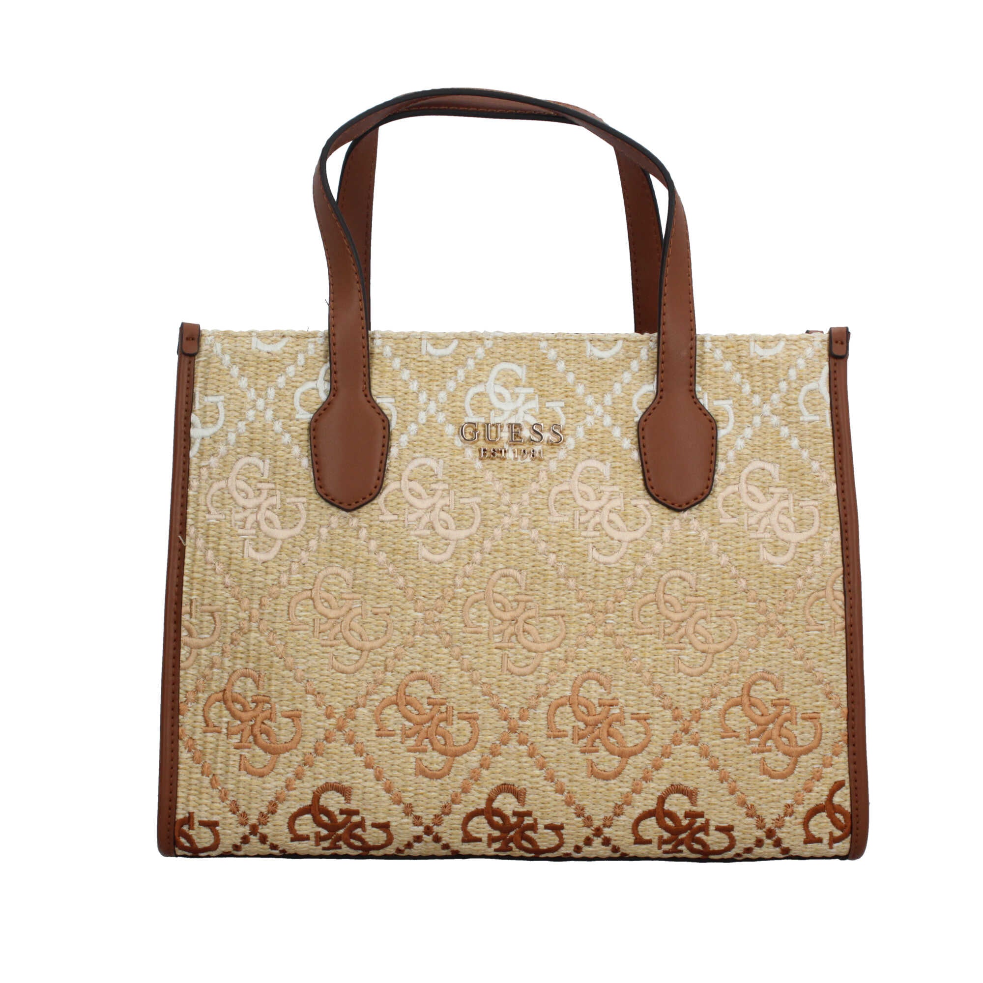 Borsa shopper Guess con effetto intrecciato, manici e tracolla regolabile