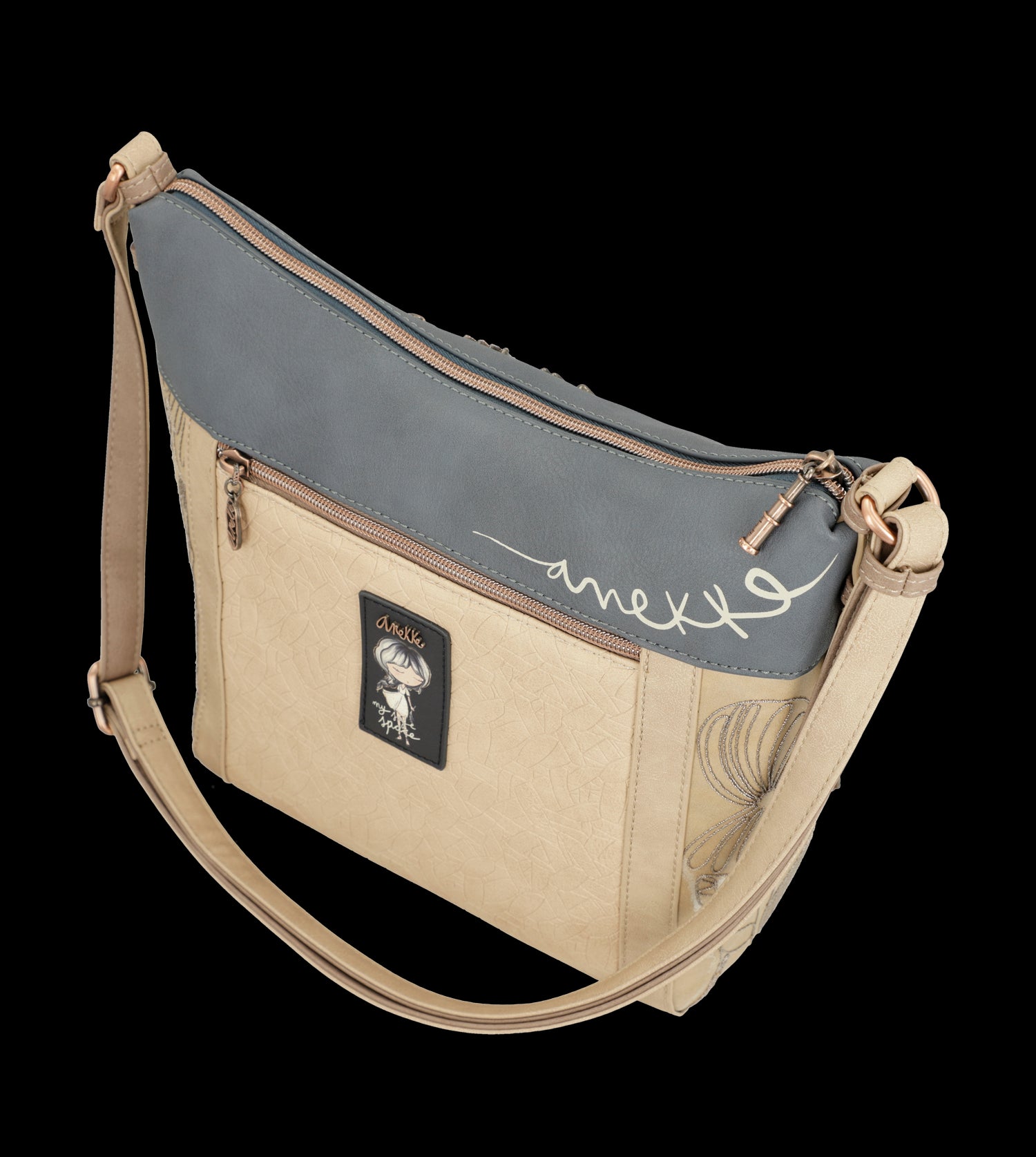Borsa a tracolla Anekke elegante e capiente con tasca frontale