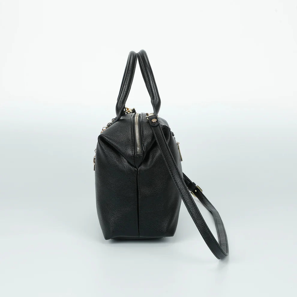 Mimi Mua borsa bauletto con catena decorativa Nero TU | Giò Fashion