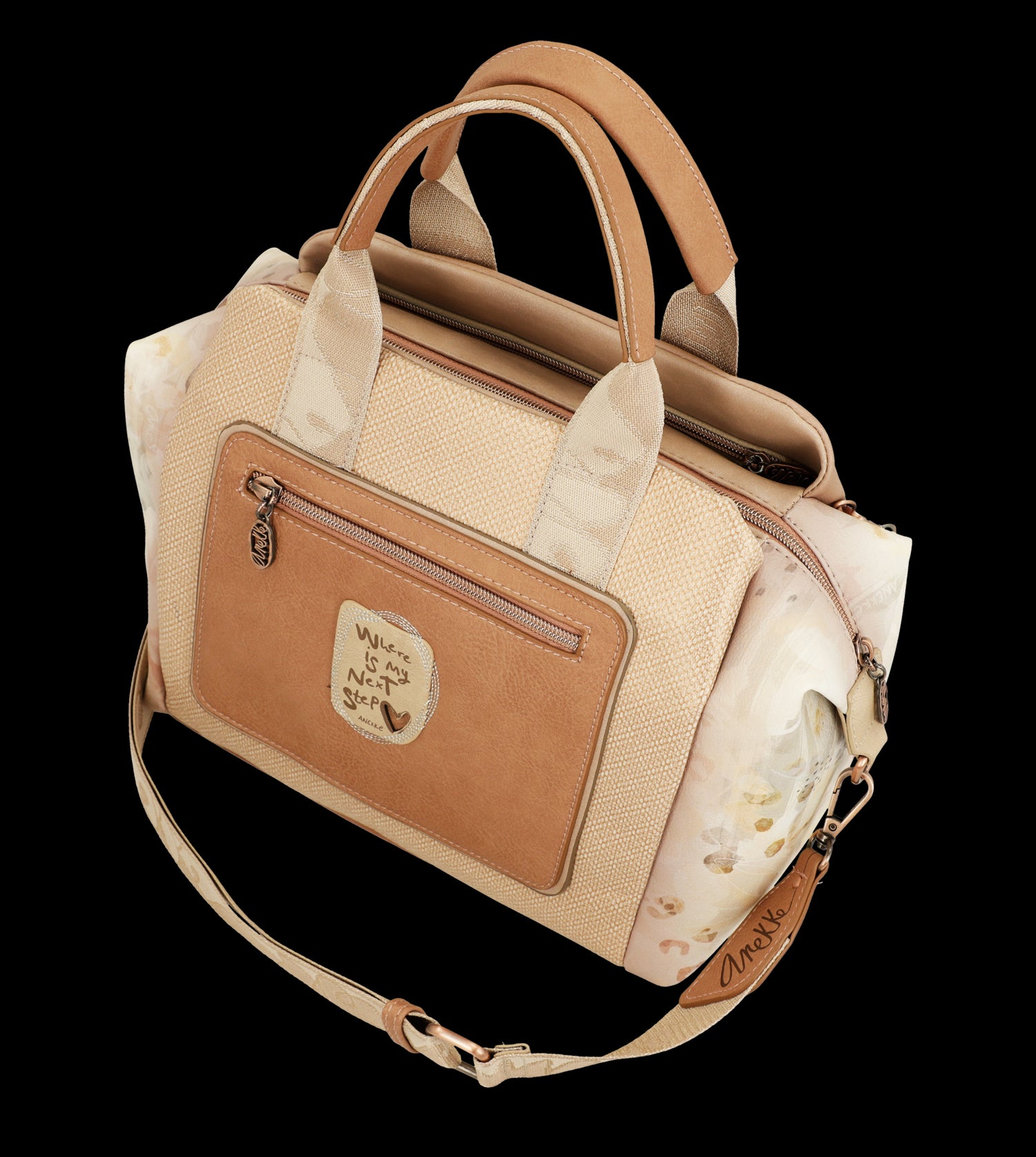 Borsa Anekke raffinata e capiente con illustrazione esclusiva