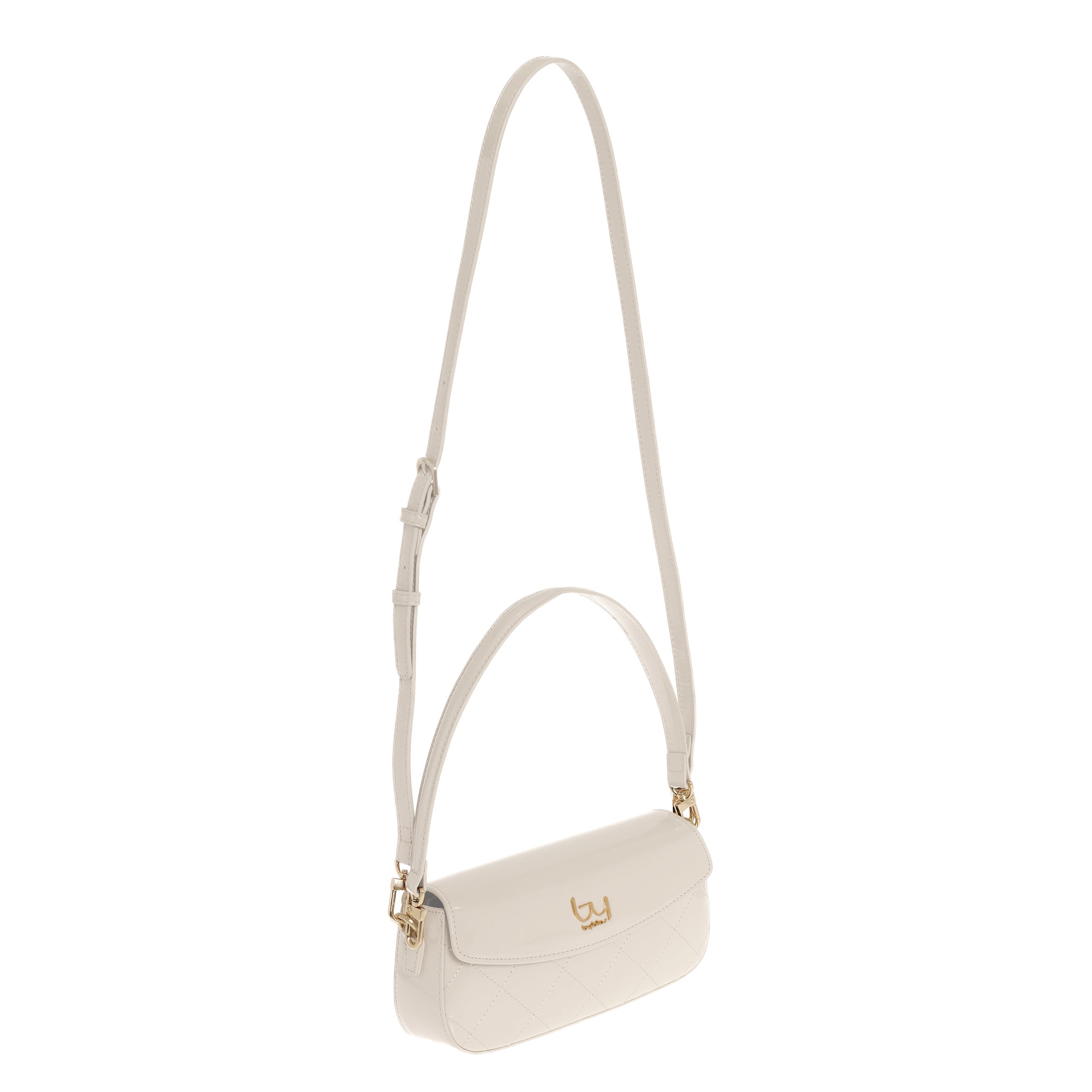 Borsa a spalla Byblos donna trapuntata con patta e tracolla regolabile elegante Bianco TU | Giò Fashion