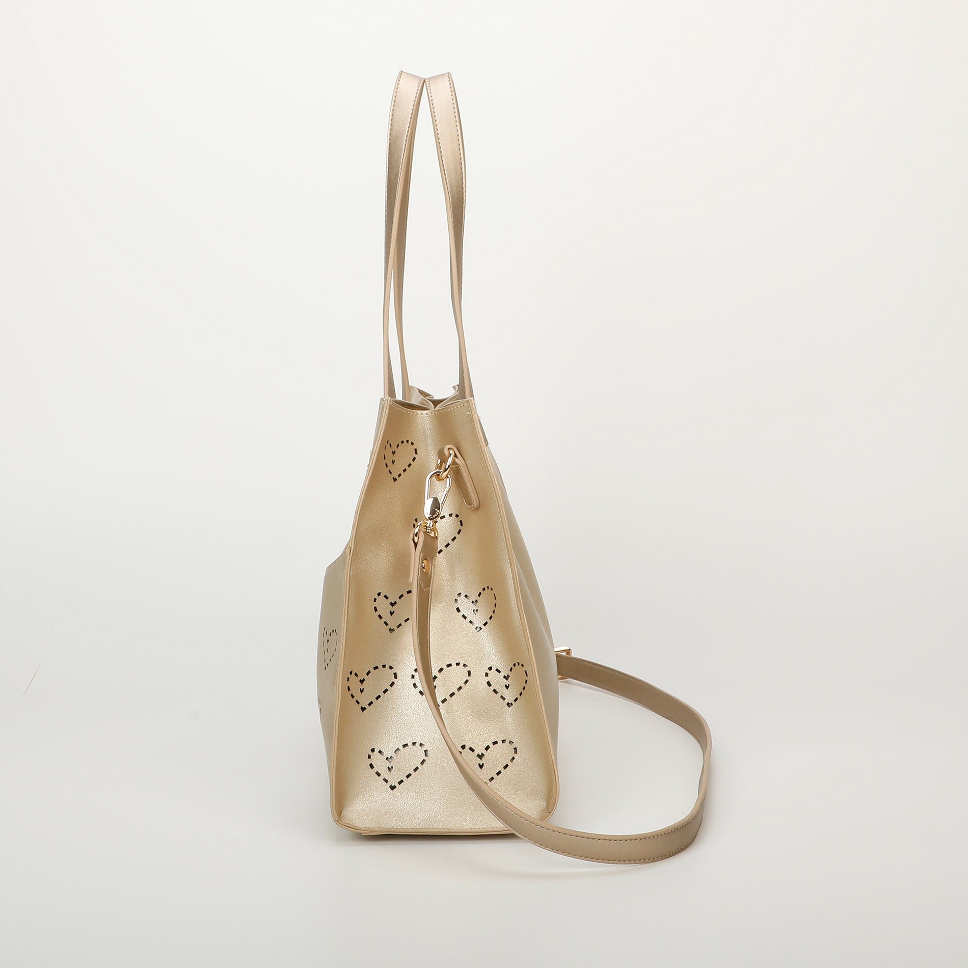 Mimi Mua borsa shopping con cuore traforato