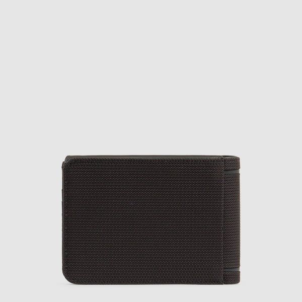 Portafoglio Piquadro uomo compatto in tessuto con chiusura zip e design moderno NERO TU | Giò Fashion