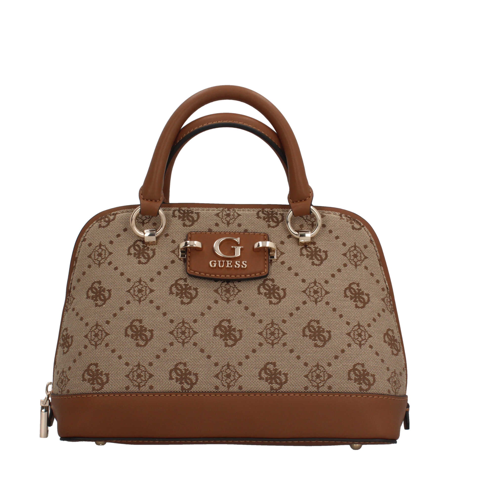 Borsa a mano Guess con stampa logo e dettagli in catena