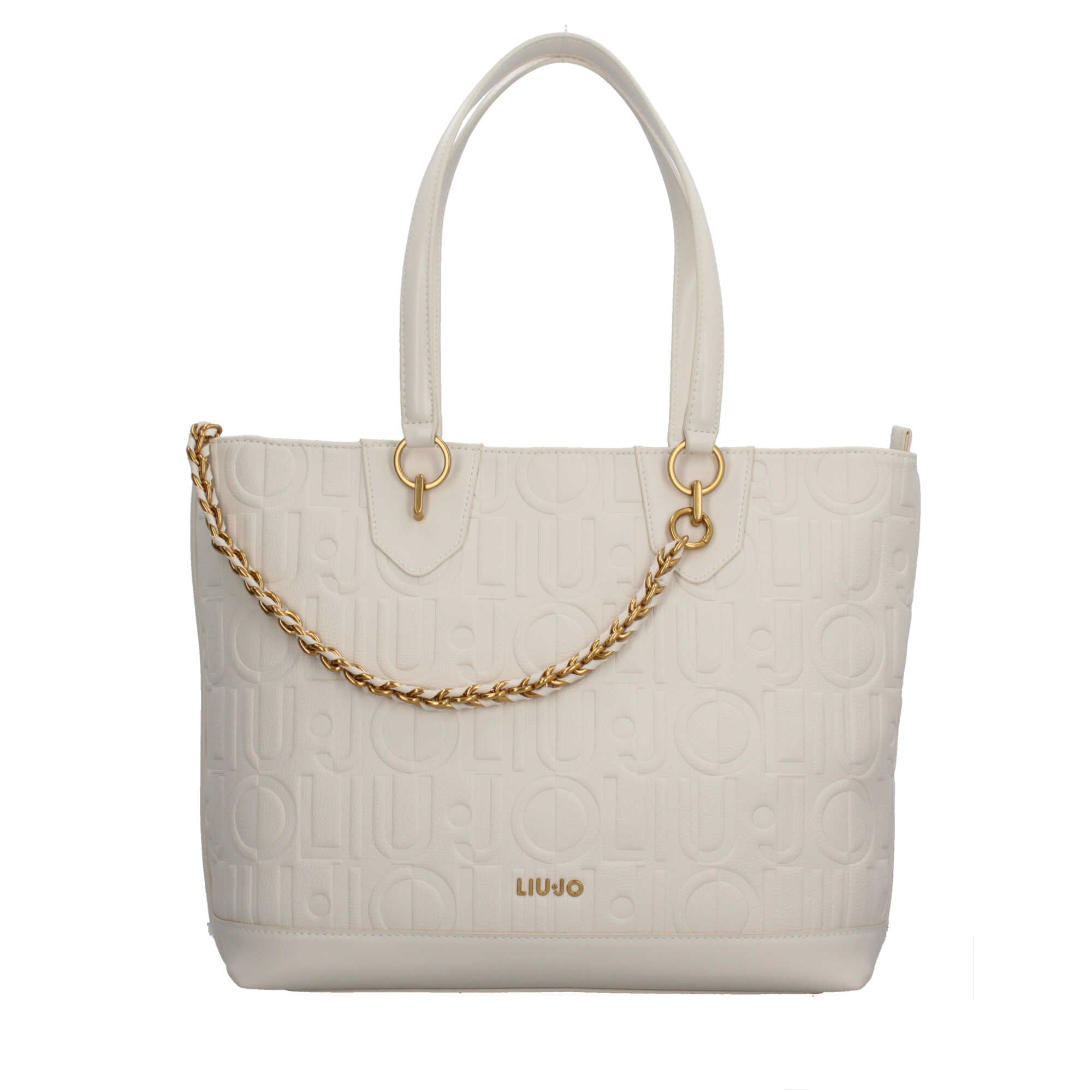 Borsa Shopper Donna Liu Jo con Logo in Rilievo e Catena Decorativa