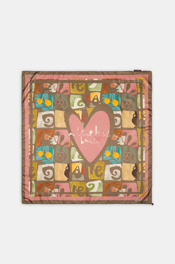 Anekke foulard donna quadrato con stampa grafica e design iconico Rosa TU | Giò Fashion