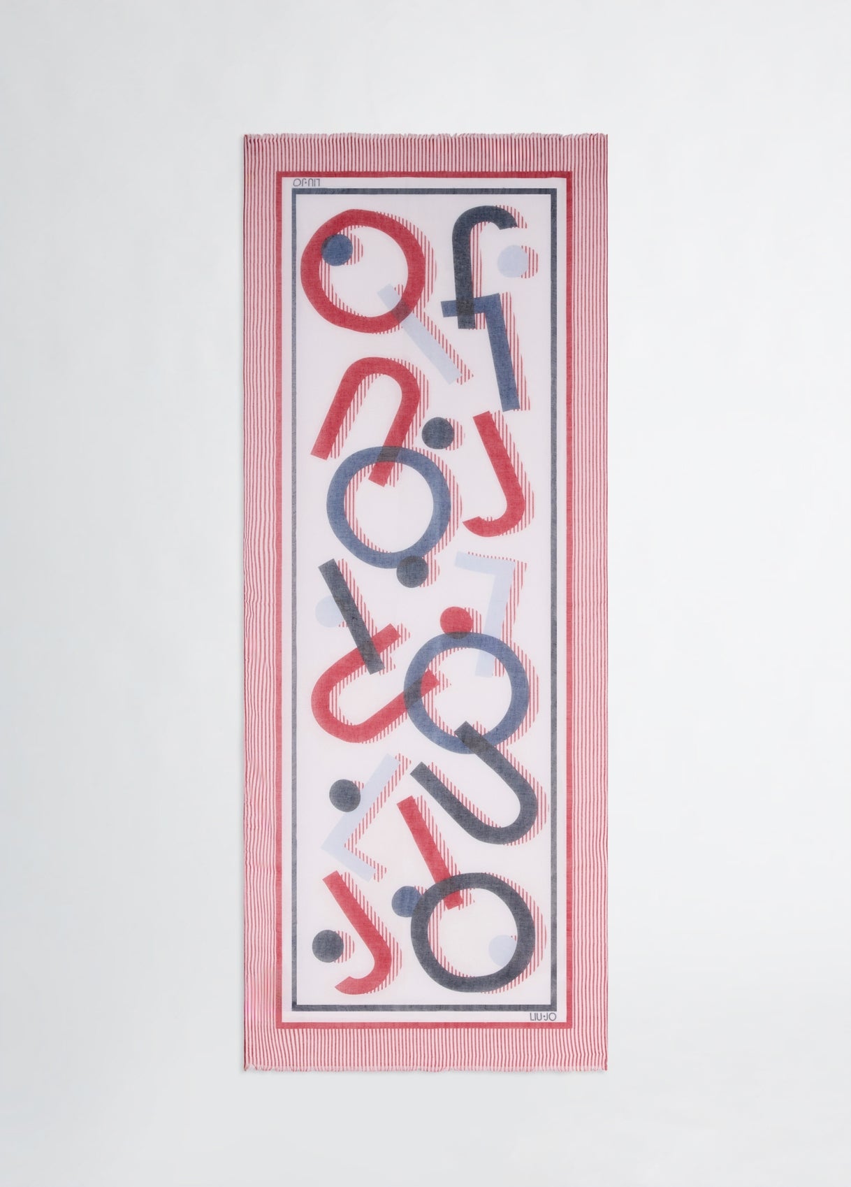 Foulard Donna Liu Jo con Grafica Artistica e Frange Decorative