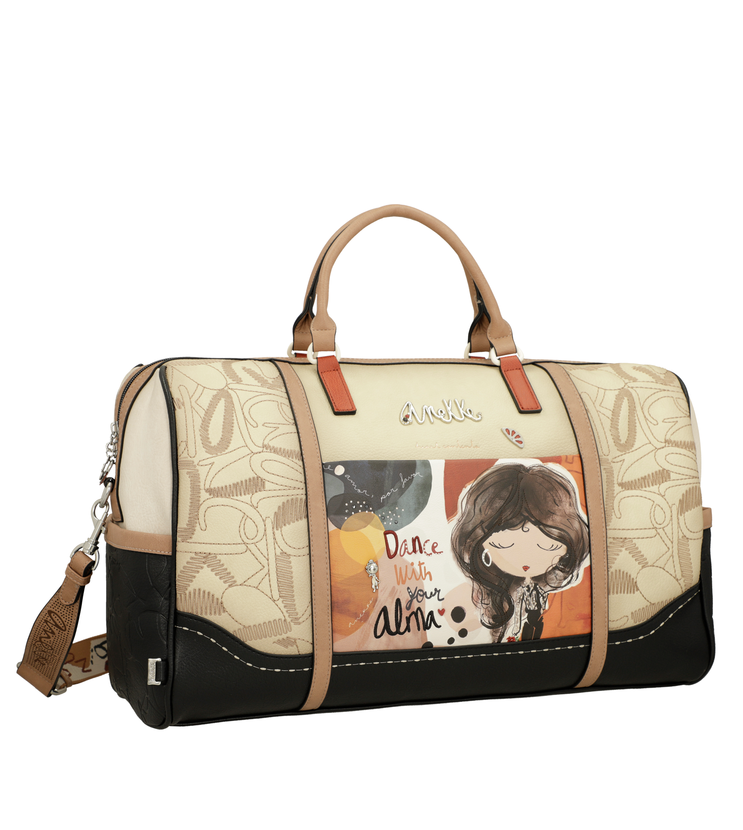 Borsone da viaggio Anekke spazioso e raffinato per ogni occasione Beige TU | Giò Fashion