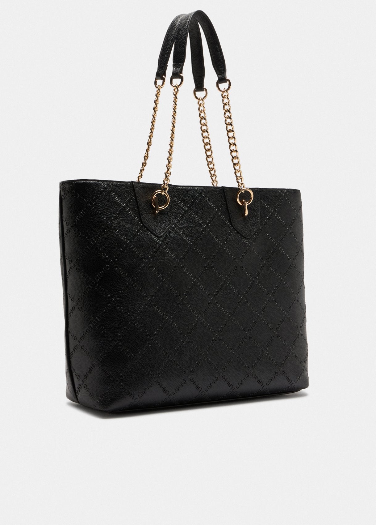 Shopper Liu Jo con manici a catena e logo in rilievo