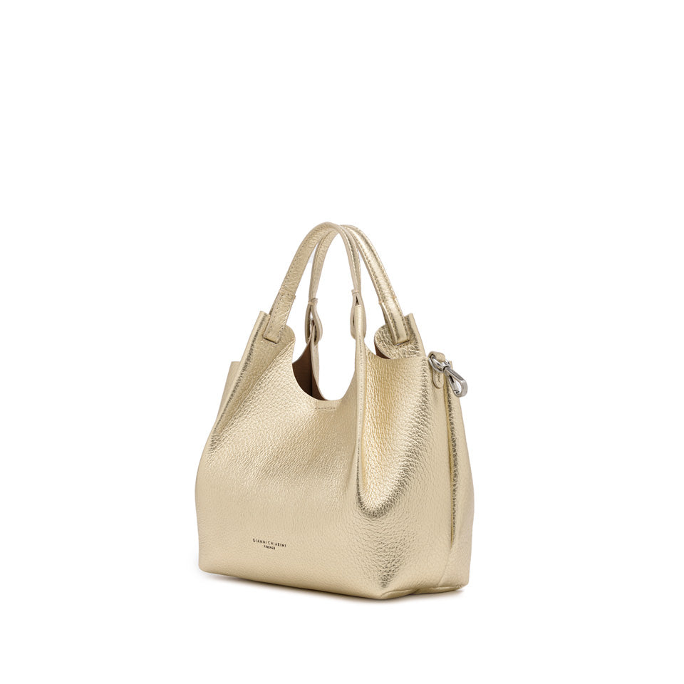 Gianni Chiarini Dua borsa in pelle grana maxi con doppi manici e tracolla