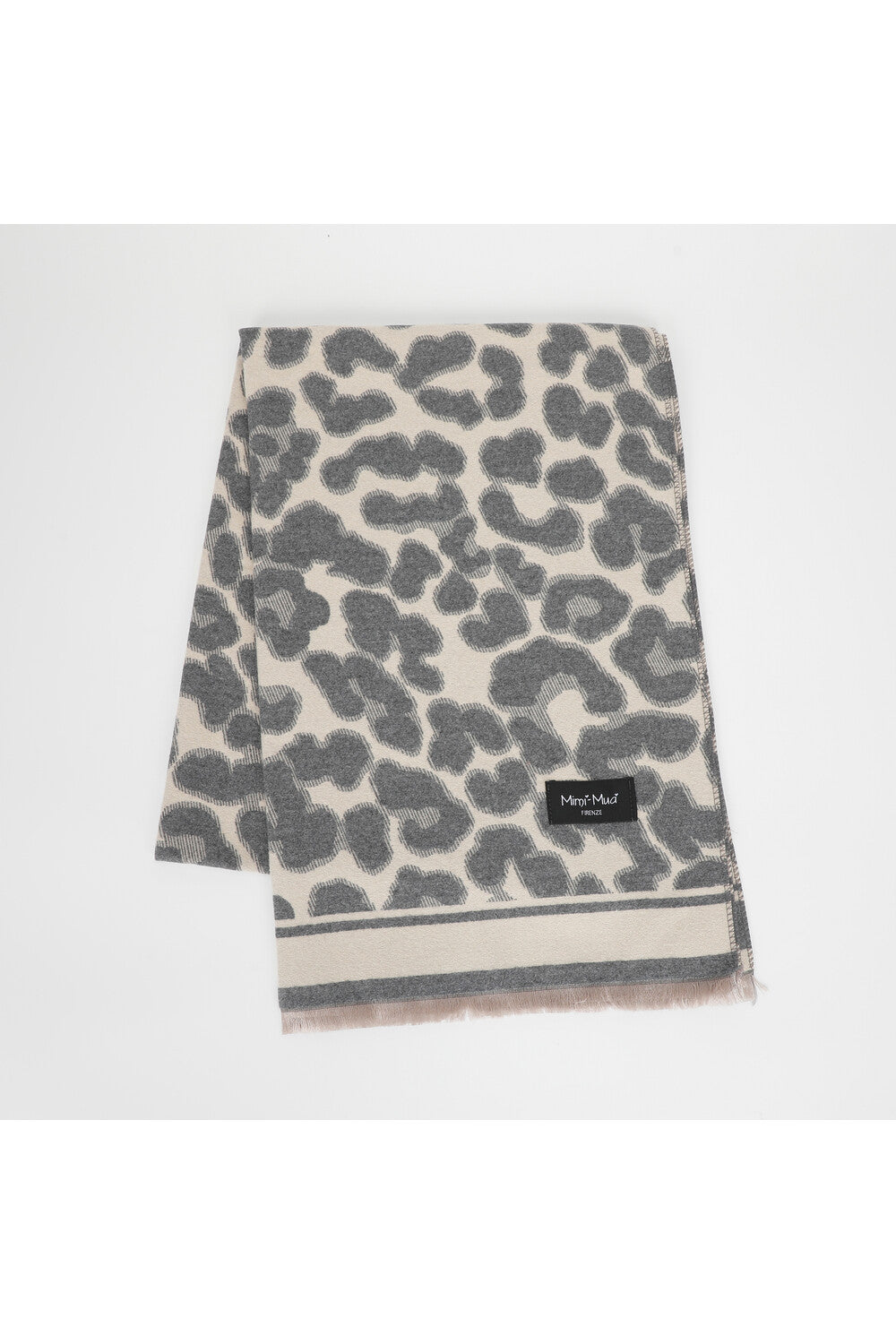 Sciarpa donna Mimi Mua con fantasia animalier Grigio TU | Giò Fashion