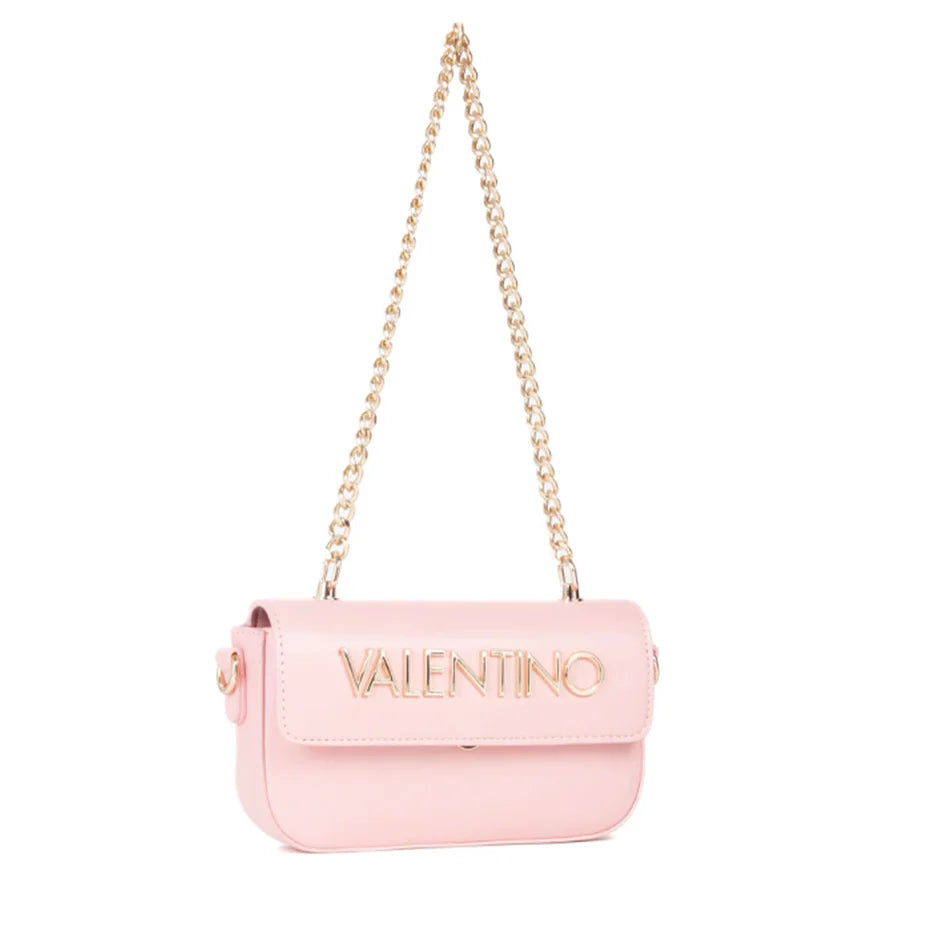 Borsa a tracolla Valentino con catena e logo ROSA TU | Giò Fashion