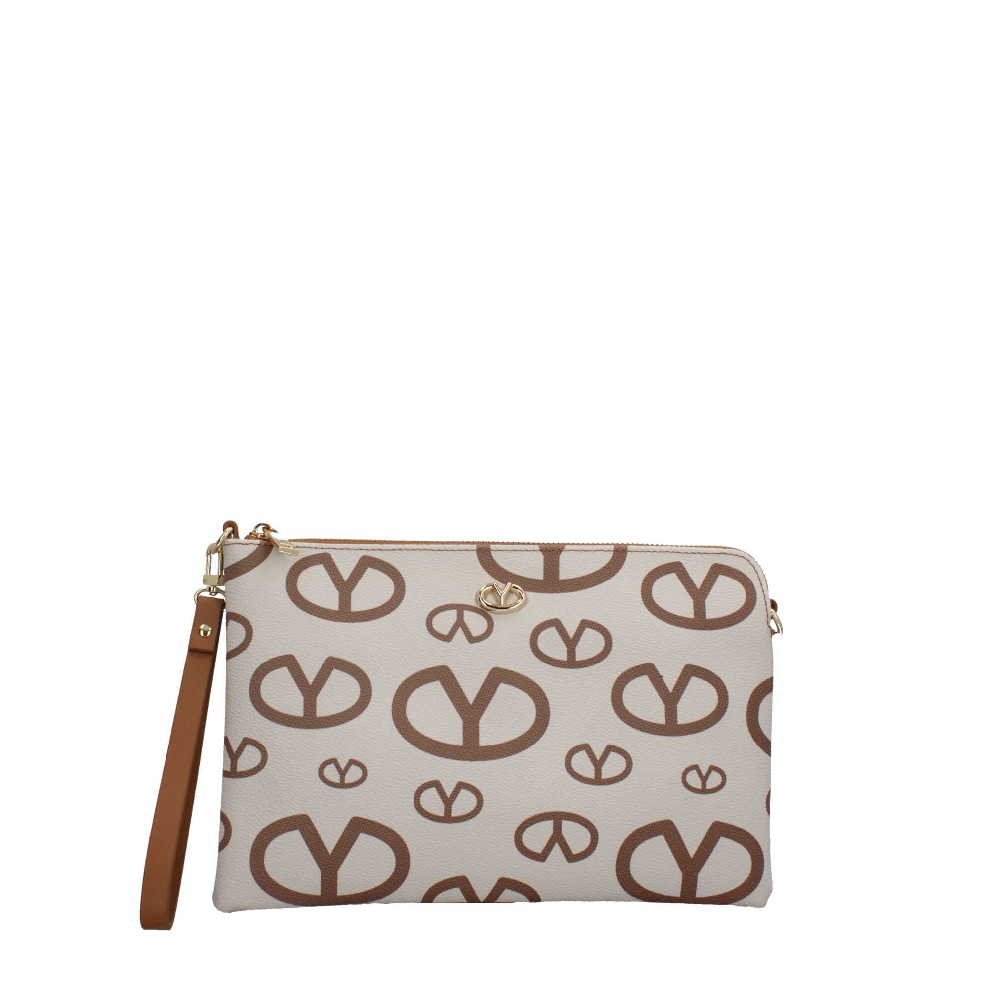 Pochette Y Not con chiusura zip logate Beige TU | Giò Fashion