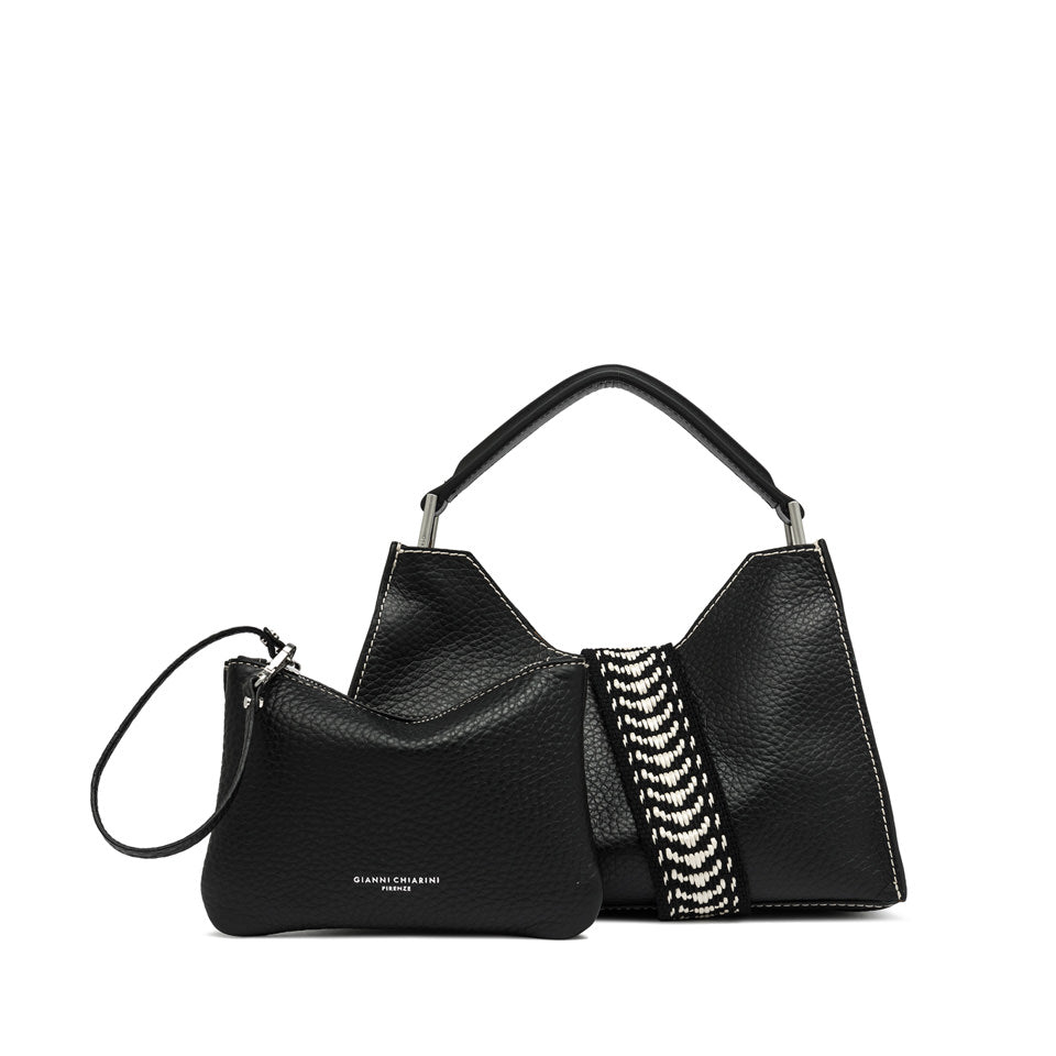 Borsa a mano Gianni Chiarini in pelle con dettaglio intrecciato NERO TU | Giò Fashion