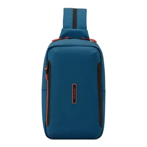 Zaino monospalla compatto con tasche e design funzionale urbano DENIM TU | Giò Fashion
