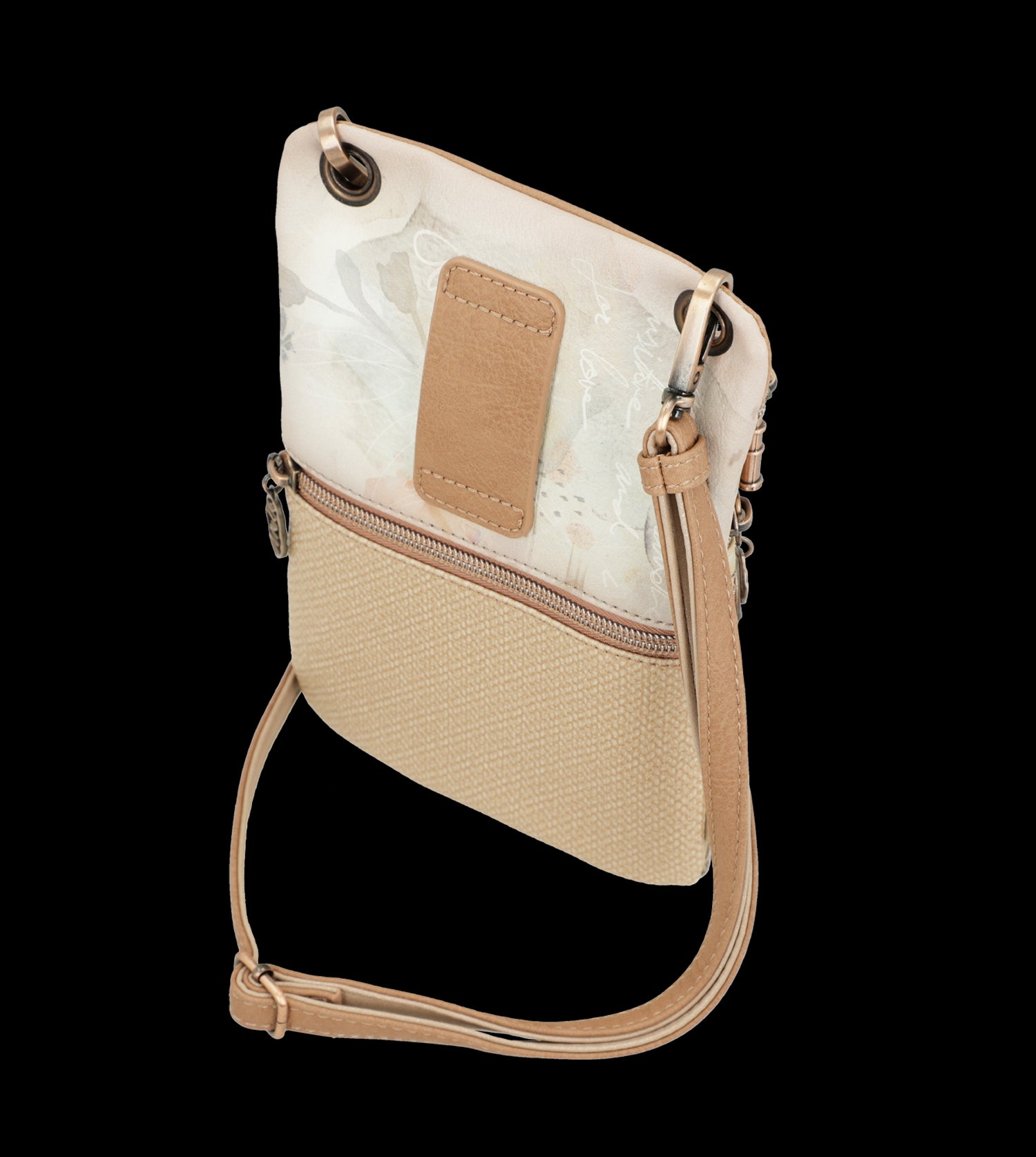 Borsa a tracolla Anekke compatta ed elegante con doppia zip