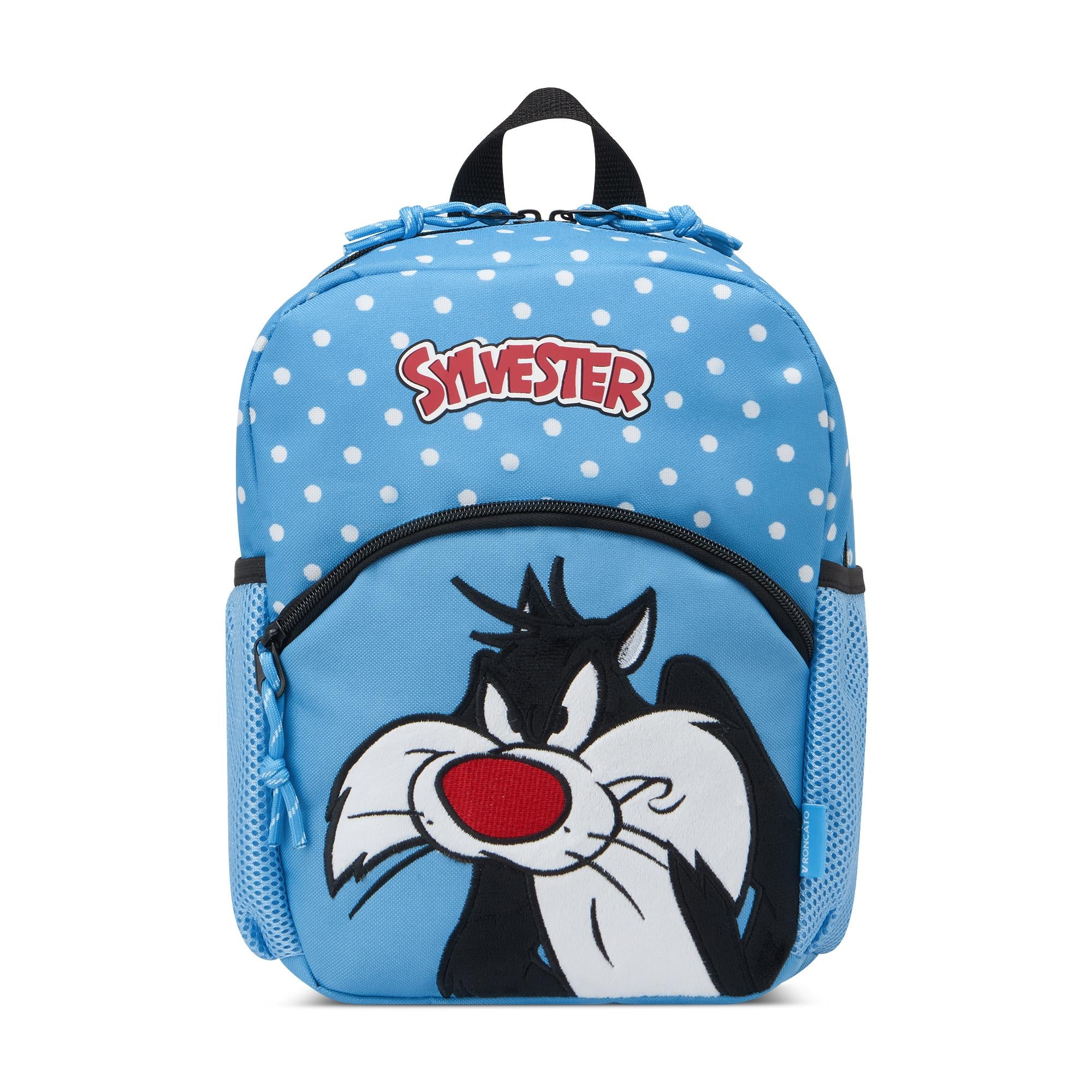 Zaino da viaggio Roncato Looney Tunes con stampa Silvestro e astuccio abbinato Blu TU | Giò Fashion