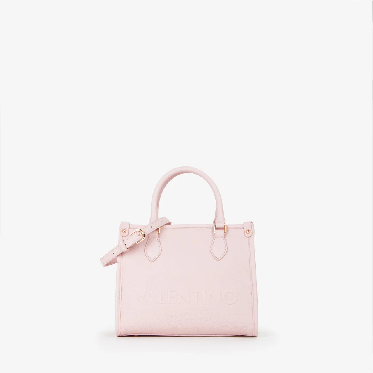 Borsa Valentino shopping a mano con logo in rilievo