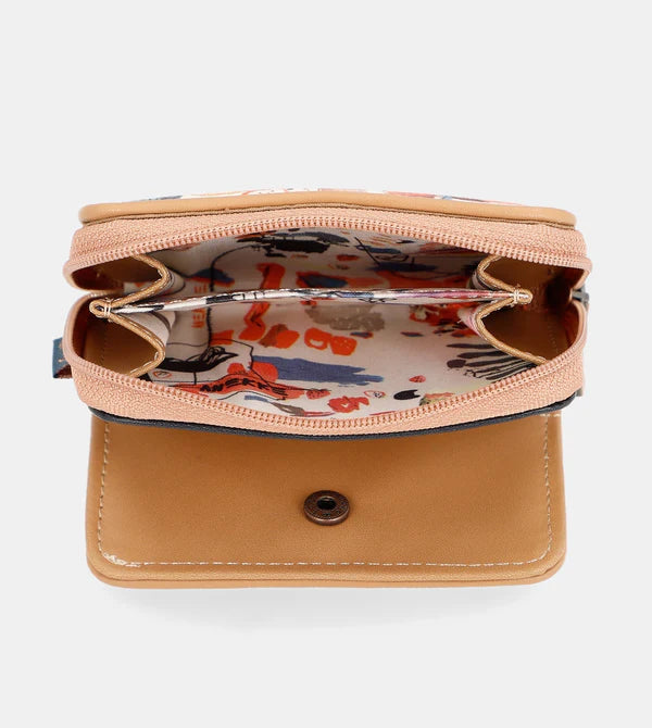 Portafoglio piccolo Anekke Fun & Music con stampa e zip