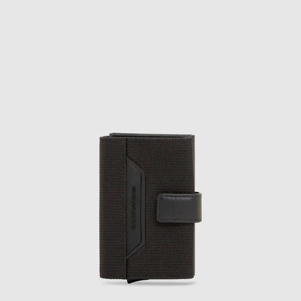 Portafoglio Piquadro compatto con porta carte e chiusura con linguetta NERO TU | Giò Fashion