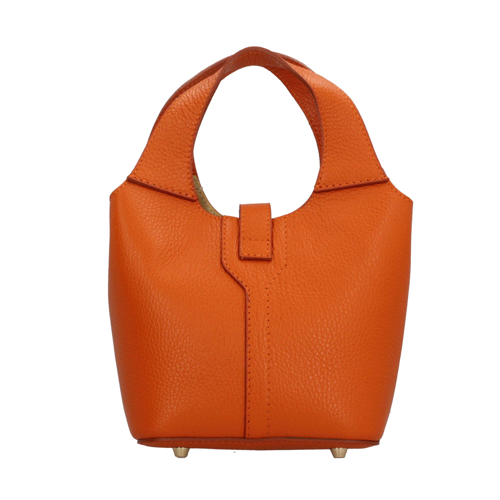 Borsa Made in Italy a mano in vera pelle con chiusura a lucchetto