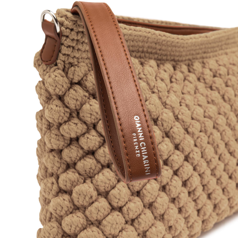 Pouch Gianni Chiarini Bella in tessuto lavorato con tracolla regolabile