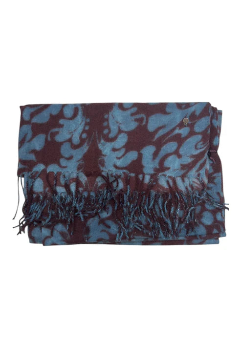 Sciarpa Y Not con frange e motivo barocco