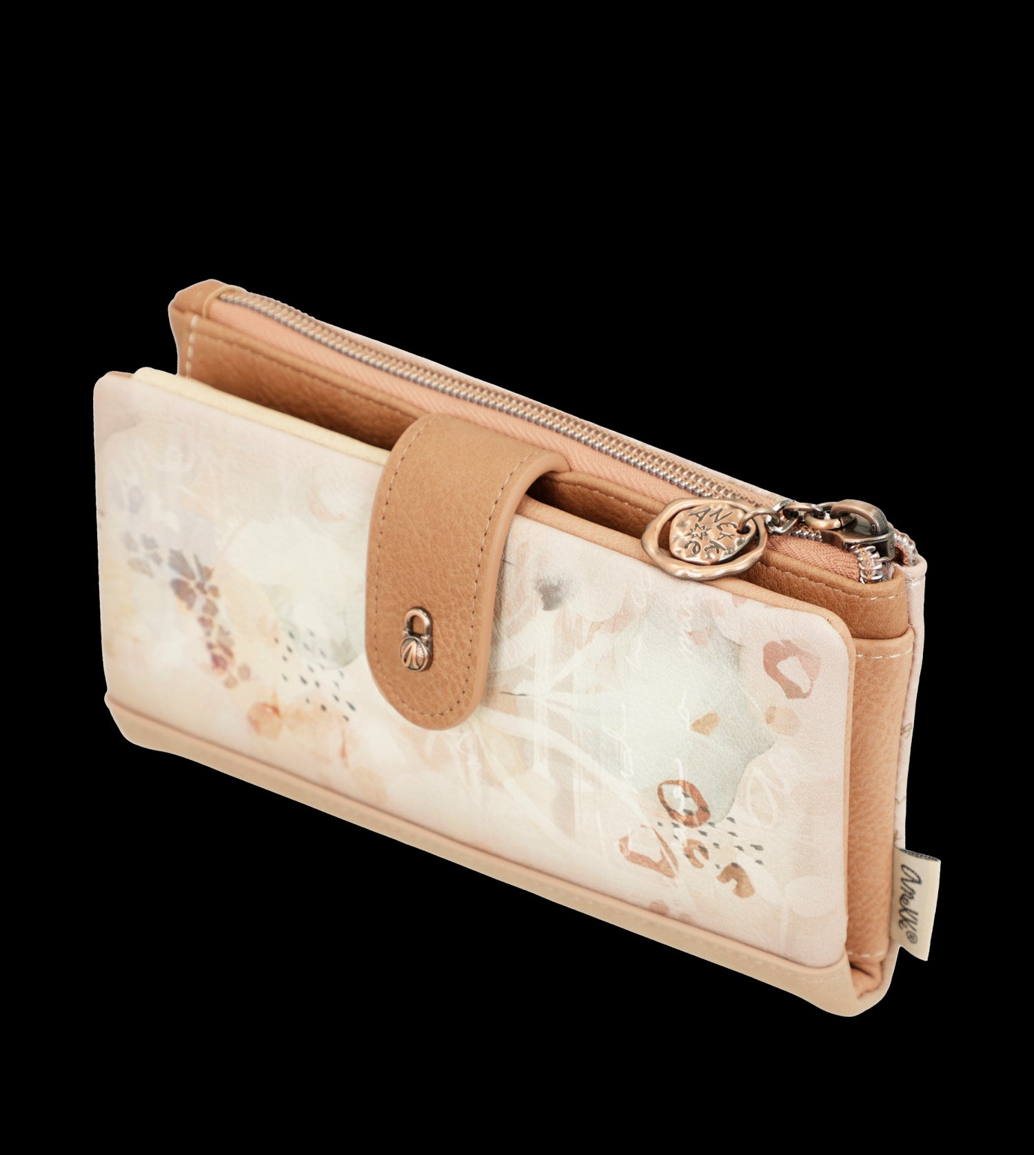 Portafoglio Anekke capiente ed elegante con chiusura zip
