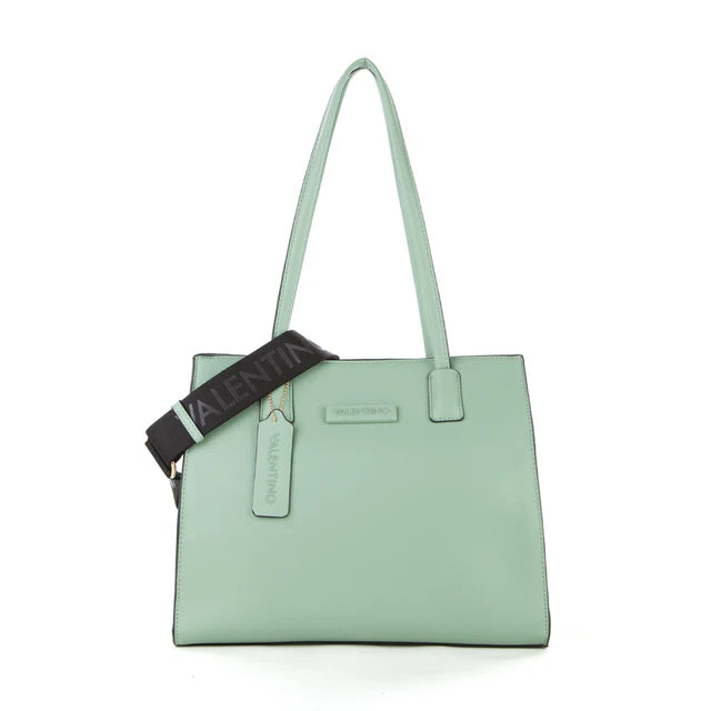 Shopper Valentino con doppio manico e tracolla regolabile SALVIA TU | Giò Fashion