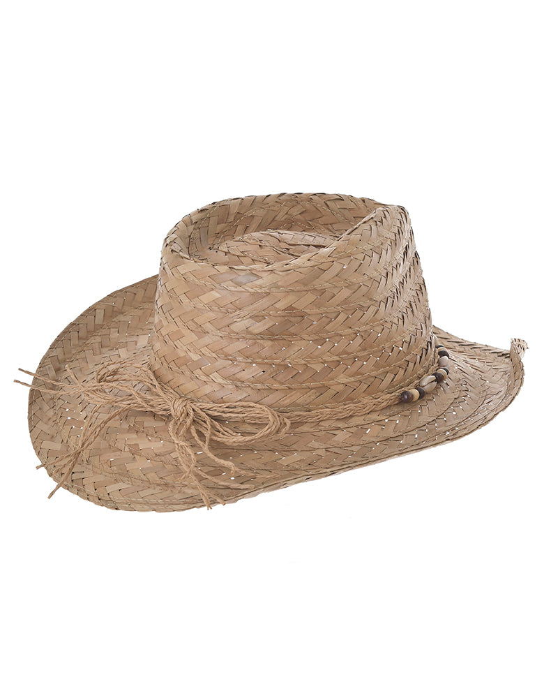 Ble Resort Collection Cappello Beige di Paglia con Conchiglie